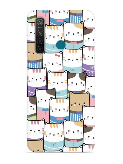 Cute Adorable Cat Snap Case for Realme 5 Pro Zapvi