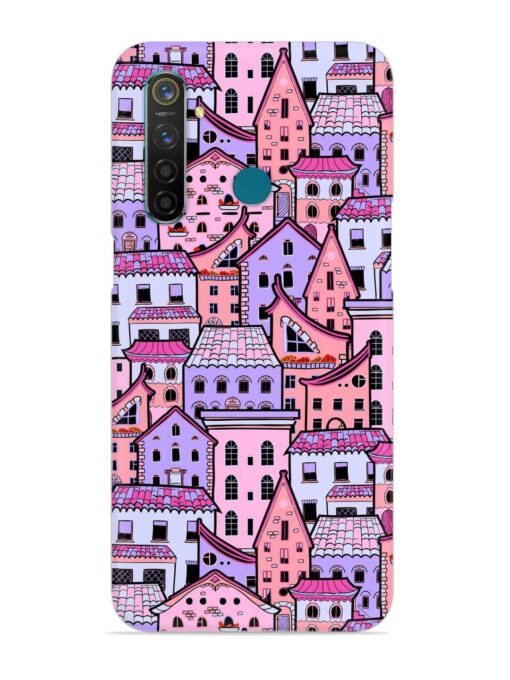 Seamless Pattern Houses Snap Case for Realme 5 Pro Zapvi