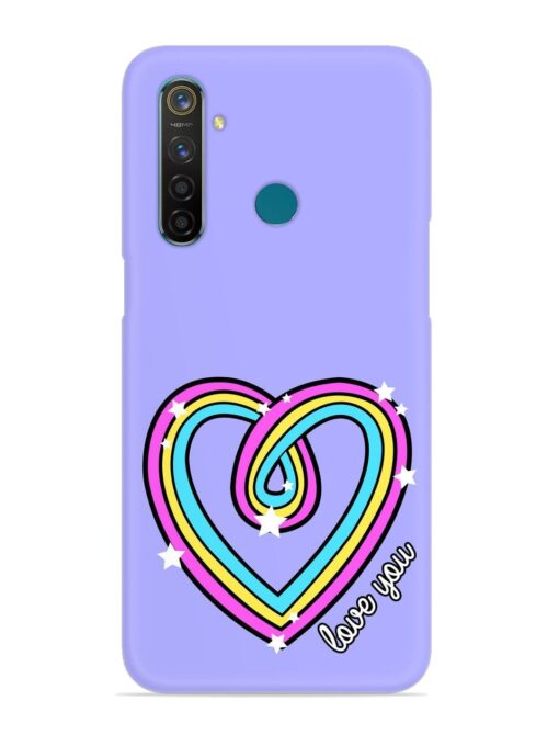 Colorful Rainbow Heart Snap Case for Realme 5 Pro Zapvi