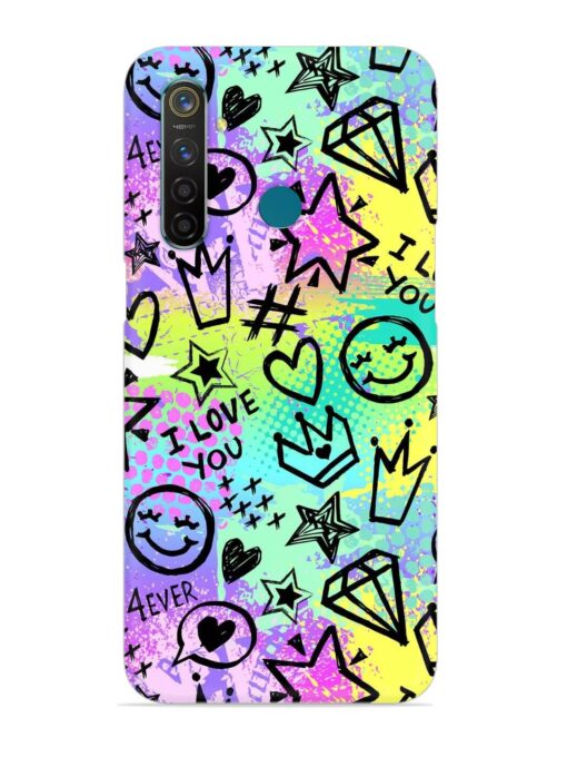 Bright Seamless Pattern Snap Case for Realme 5 Pro Zapvi