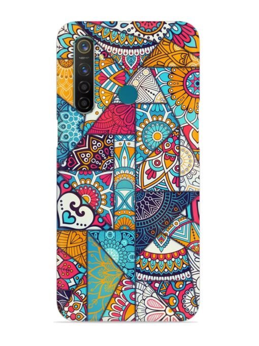 Patchwork Pattern Vintage Snap Case for Realme 5 Pro Zapvi