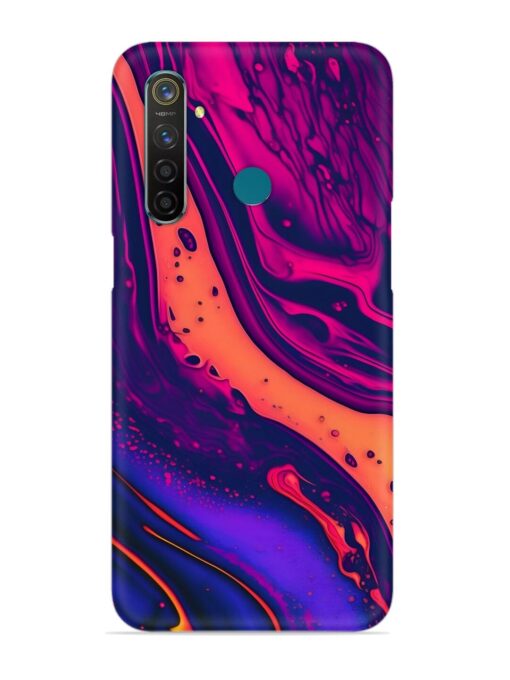 Fluid Blue Pink Art Snap Case for Realme 5 Pro Zapvi