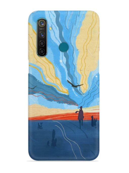 Minimal Abstract Landscape Snap Case for Realme 5 Pro Zapvi