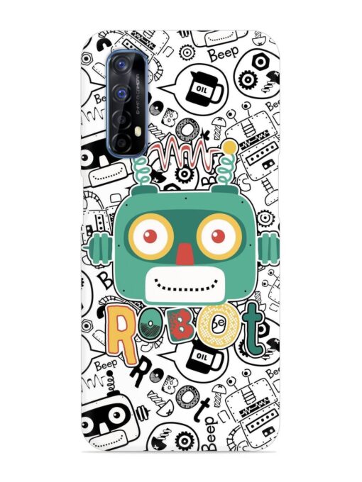 Robot Modern Seamless Pattern Snap Case for Realme 7 Zapvi