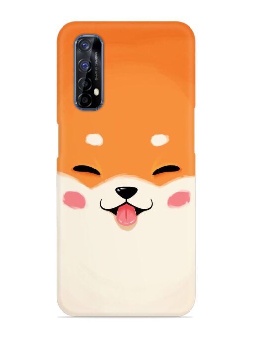 Cute Dog Face Vector Snap Case for Realme 7 Zapvi