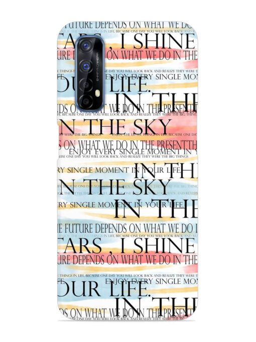 Seamless Slogans Pattern Snap Case for Realme 7 Zapvi