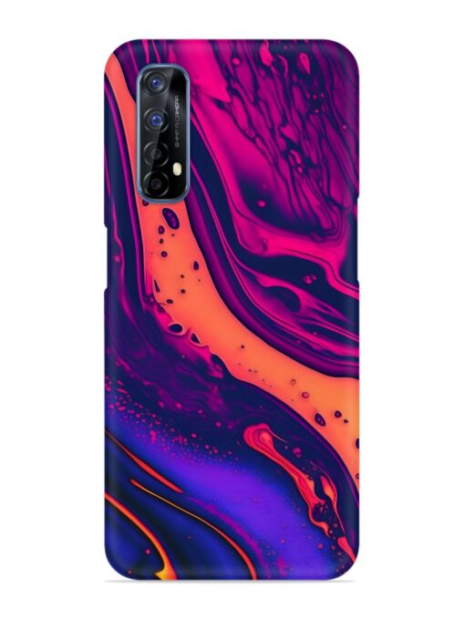 Fluid Blue Pink Art Snap Case for Realme 7 Zapvi