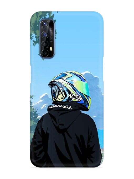 Rider With Helmet Snap Case for Realme 7 Zapvi