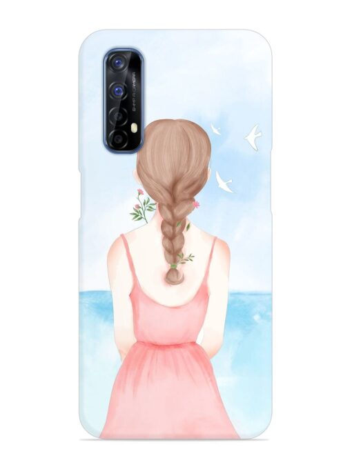 Watercolor Girl Vector Snap Case for Realme 7 Zapvi