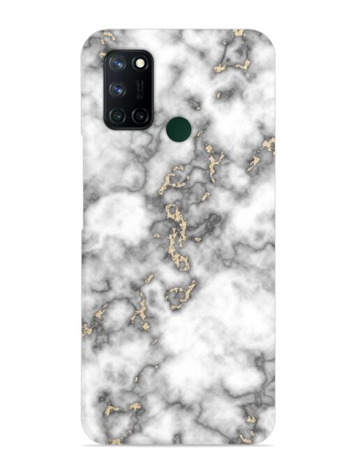 Gray And Gold Marble Snap Case for Realme 7I Zapvi