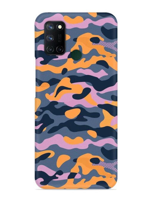 Camouflage Army Military English Orange Art Snap Case for Realme 7I Zapvi