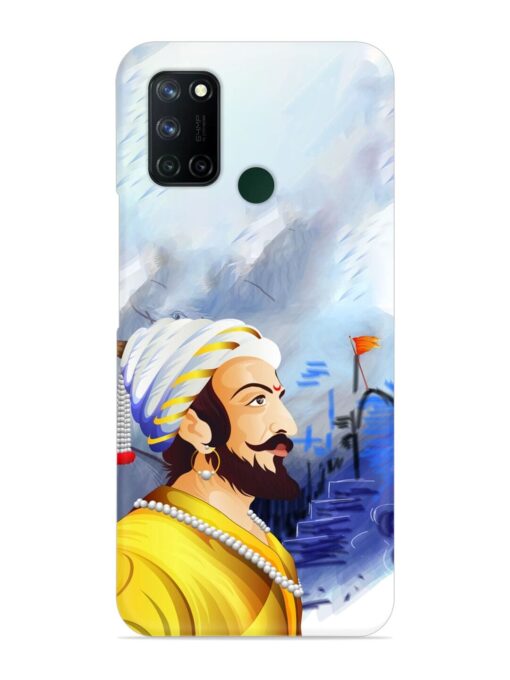 Shivaji Maharaj Color Paint Art Snap Case for Realme 7I Zapvi