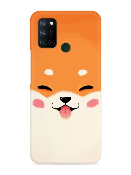 Cute Dog Face Vector Snap Case for Realme 7I Zapvi