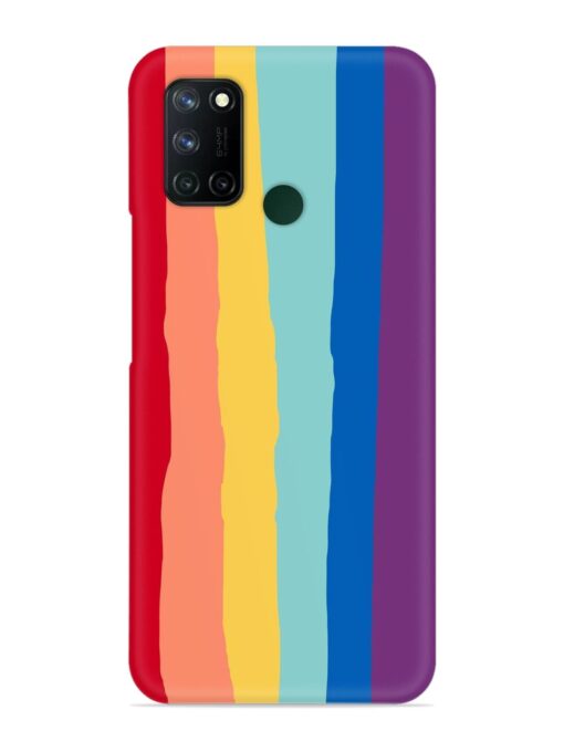 Rainbow Genuine Liquid Snap Case for Realme 7I Zapvi