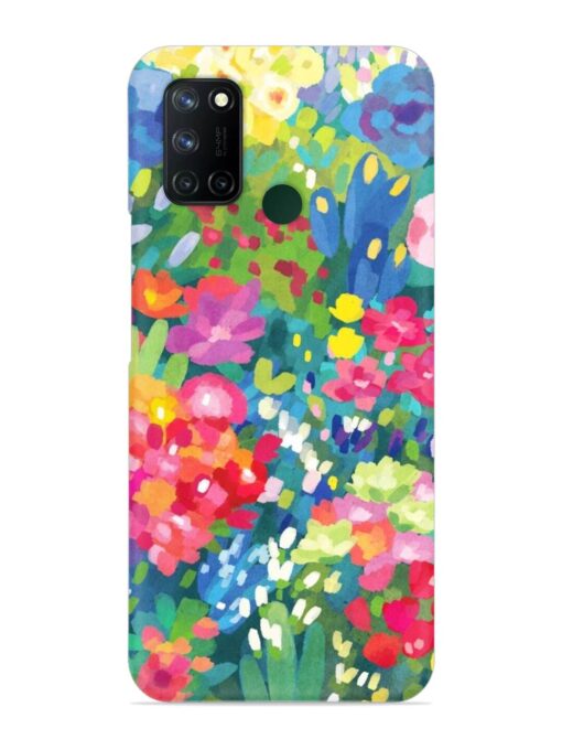 Watercolor Flower Art Snap Case for Realme 7I Zapvi