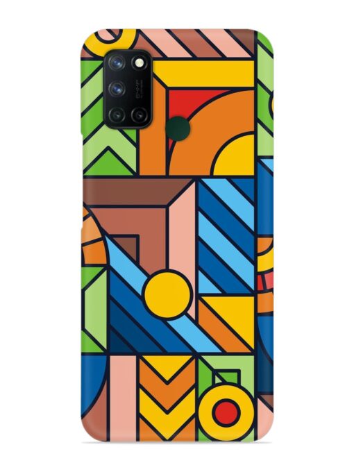 Colorful Geometric Snap Case for Realme 7I Zapvi