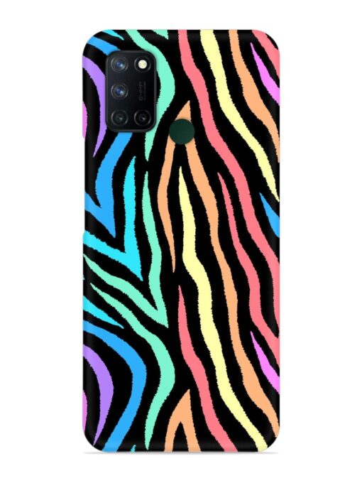 Colorful Abstract Zebra Snap Case for Realme 7I Zapvi