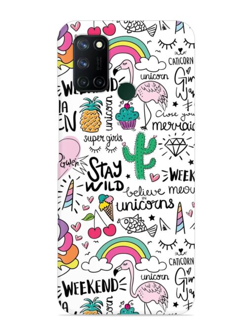 Unicorn Ice Cream Snap Case for Realme 7I Zapvi