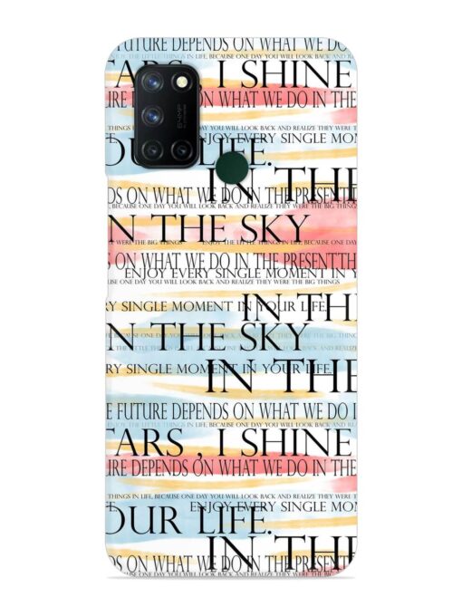 Seamless Slogans Pattern Snap Case for Realme 7I Zapvi