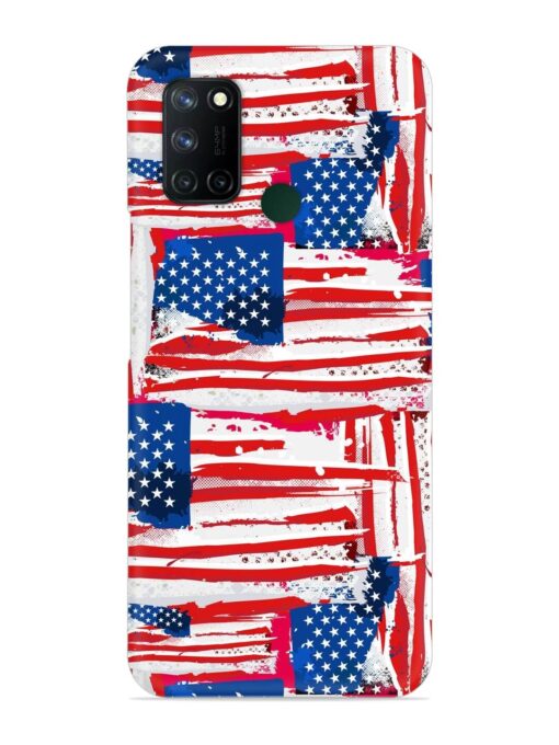 Usa Flag Seamless Snap Case for Realme 7I Zapvi