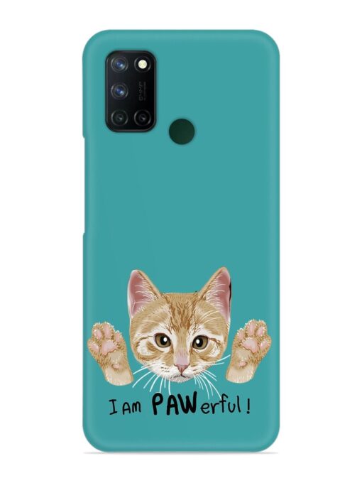 Typography Slogan Cat Snap Case for Realme 7I Zapvi