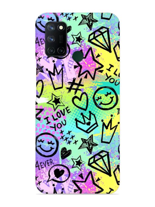 Bright Seamless Pattern Snap Case for Realme 7I Zapvi