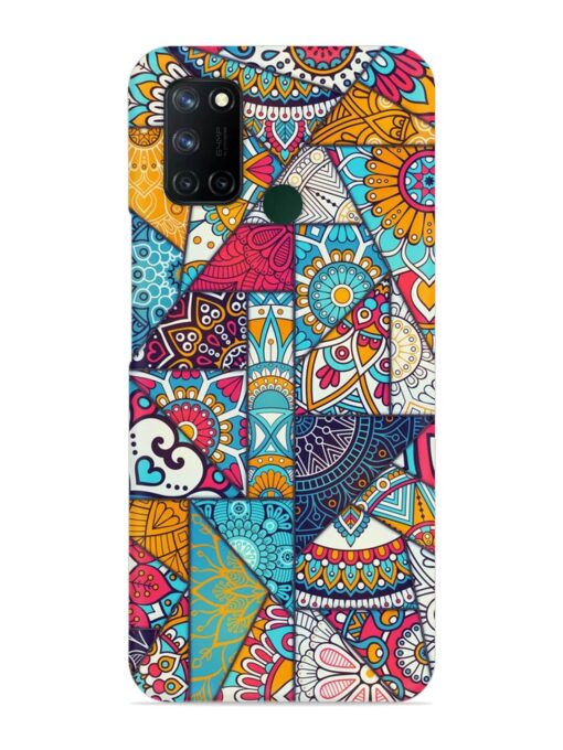 Patchwork Pattern Vintage Snap Case for Realme 7I Zapvi