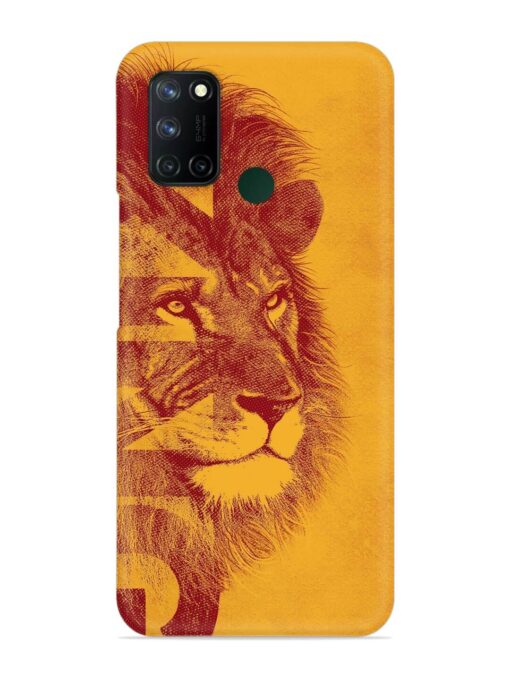 Gold Lion Crown Art Snap Case for Realme 7I Zapvi