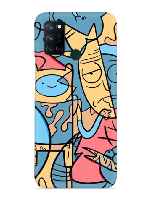 Silly Face Doodle Snap Case for Realme 7I Zapvi