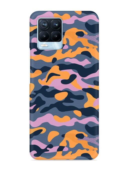 Camouflage Army Military English Orange Art Snap Case for Realme 8 Pro Zapvi