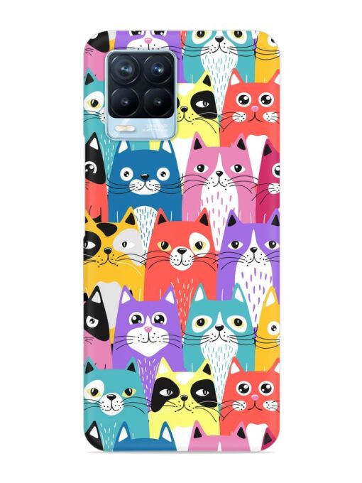 Funny Cartoon Cats Snap Case for Realme 8 Pro Zapvi