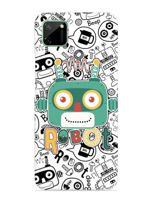 Robot Modern Seamless Pattern Snap Case for Realme C11 (2020) Zapvi