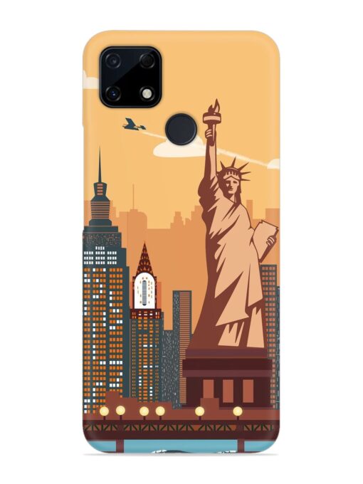 New York Statue Of Liberty Architectural Scenery Snap Case for Realme C12 Zapvi