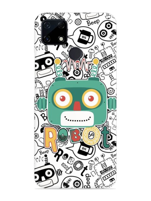 Robot Modern Seamless Pattern Snap Case for Realme C12 Zapvi