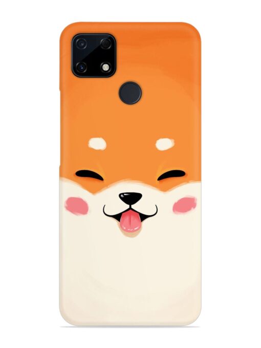 Cute Dog Face Vector Snap Case for Realme C12 Zapvi