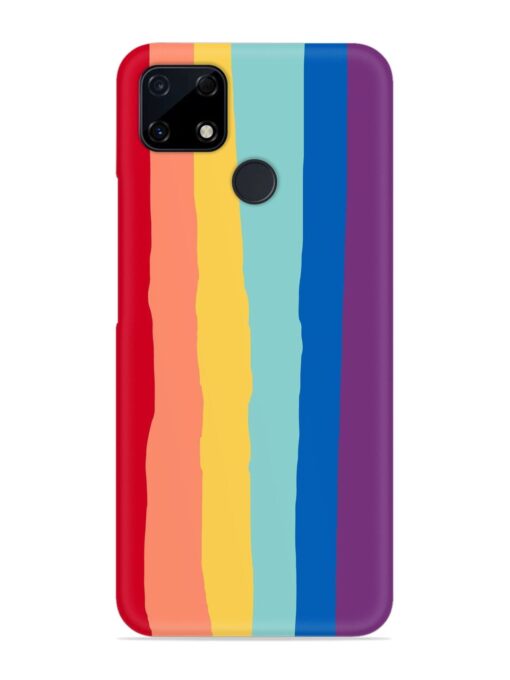 Rainbow Genuine Liquid Snap Case for Realme C12 Zapvi