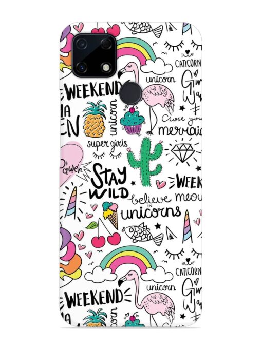 Unicorn Ice Cream Snap Case for Realme C12 Zapvi