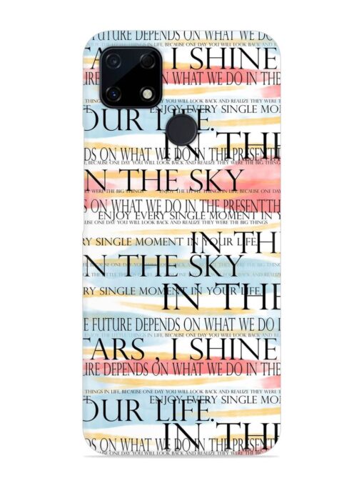 Seamless Slogans Pattern Snap Case for Realme C12 Zapvi