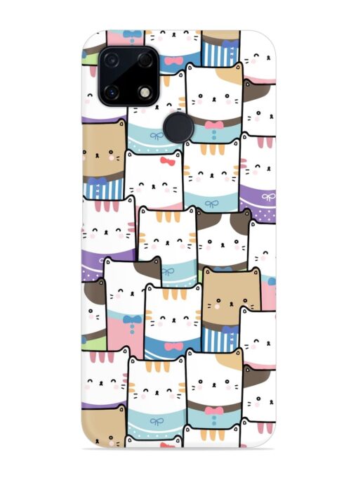 Cute Adorable Cat Snap Case for Realme C12 Zapvi