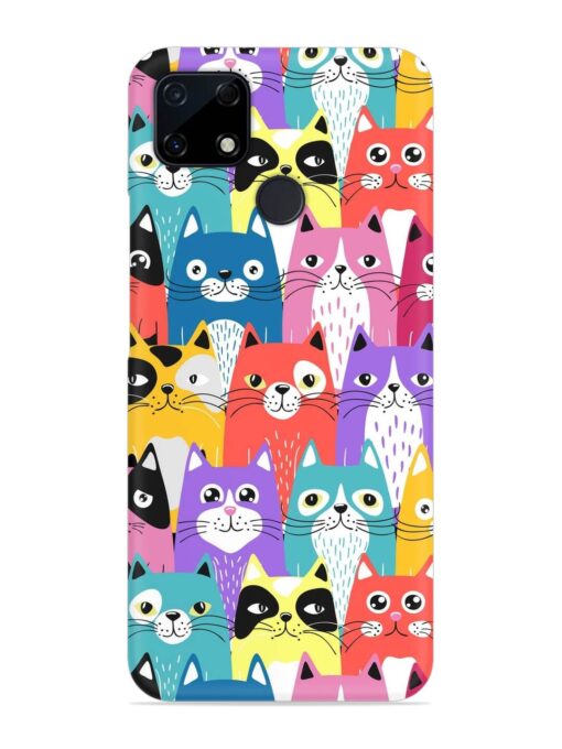 Funny Cartoon Cats Snap Case for Realme C12 Zapvi