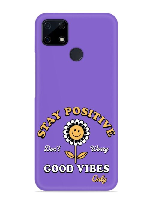 Retro Positive Flower Snap Case for Realme C12 Zapvi