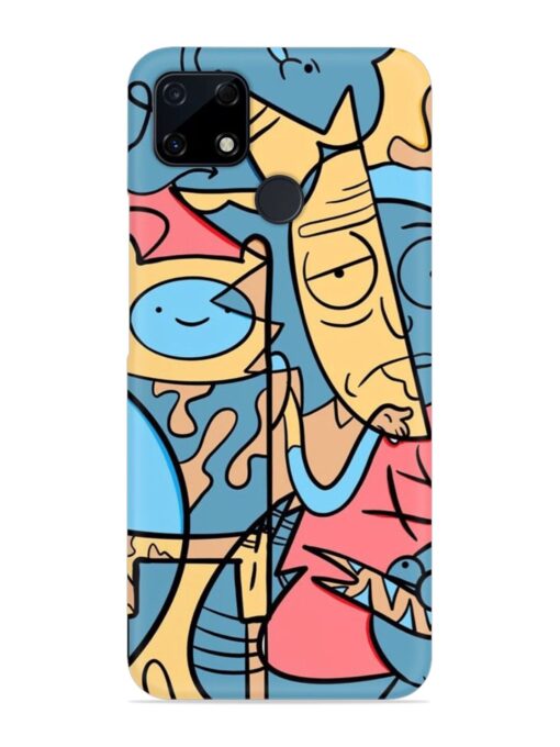 Silly Face Doodle Snap Case for Realme C12 Zapvi