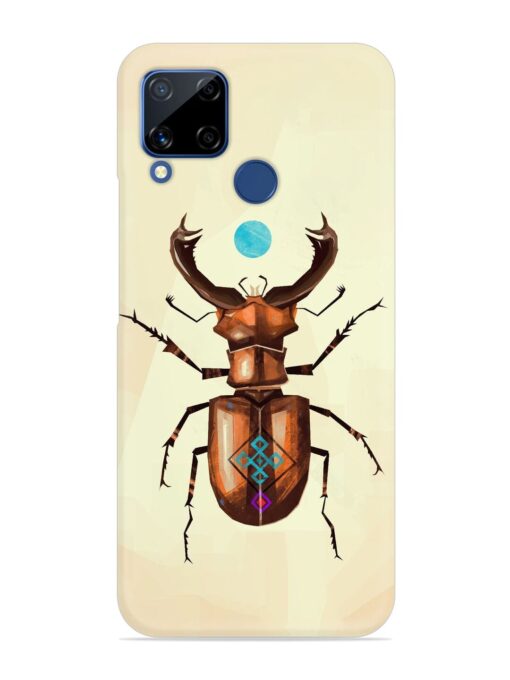 Stag Beetle Vector Snap Case for Realme C15 Zapvi