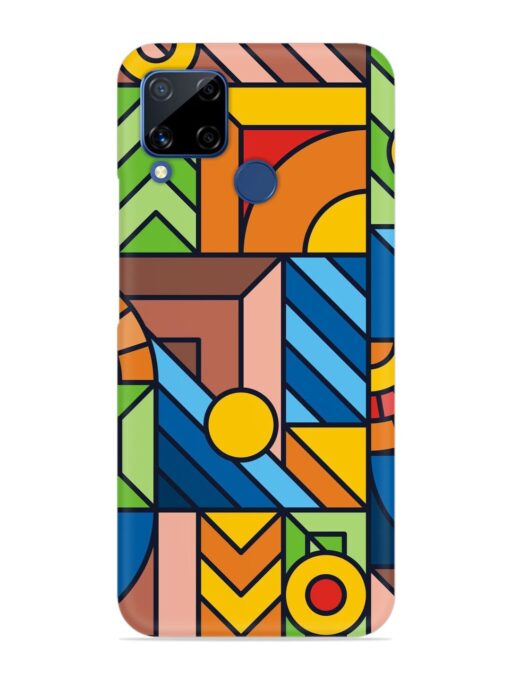 Colorful Geometric Snap Case for Realme C15 Zapvi