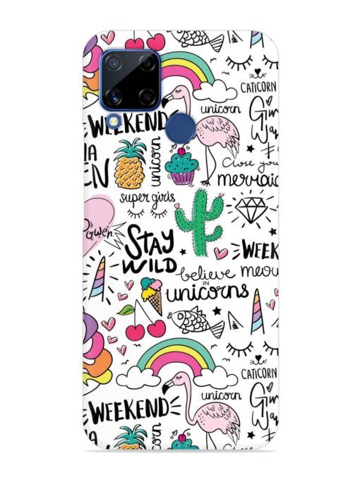 Unicorn Ice Cream Snap Case for Realme C15 Zapvi