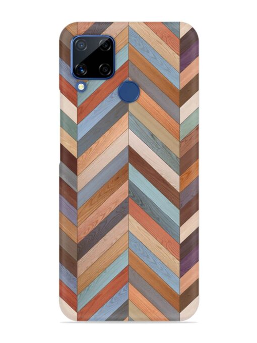 Seamless Wood Parquet Snap Case for Realme C15 Zapvi