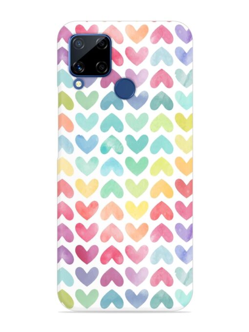 Seamless Colorful Watercolor Snap Case for Realme C15 Zapvi