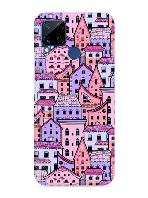 Seamless Pattern Houses Snap Case for Realme C15 Zapvi