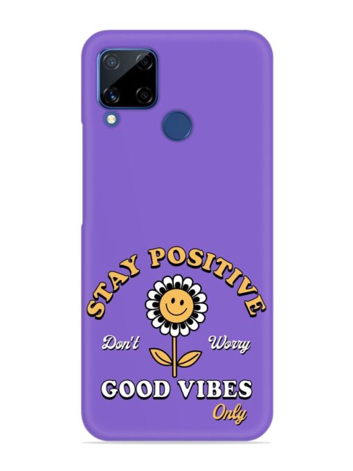 Retro Positive Flower Snap Case for Realme C15 Zapvi