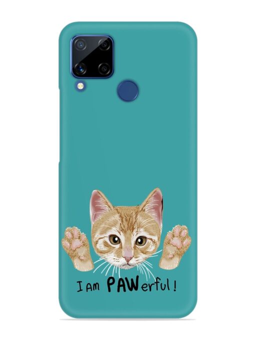 Typography Slogan Cat Snap Case for Realme C15 Zapvi